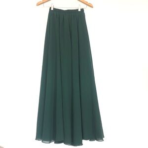 Elegant Green Maxi Skirt